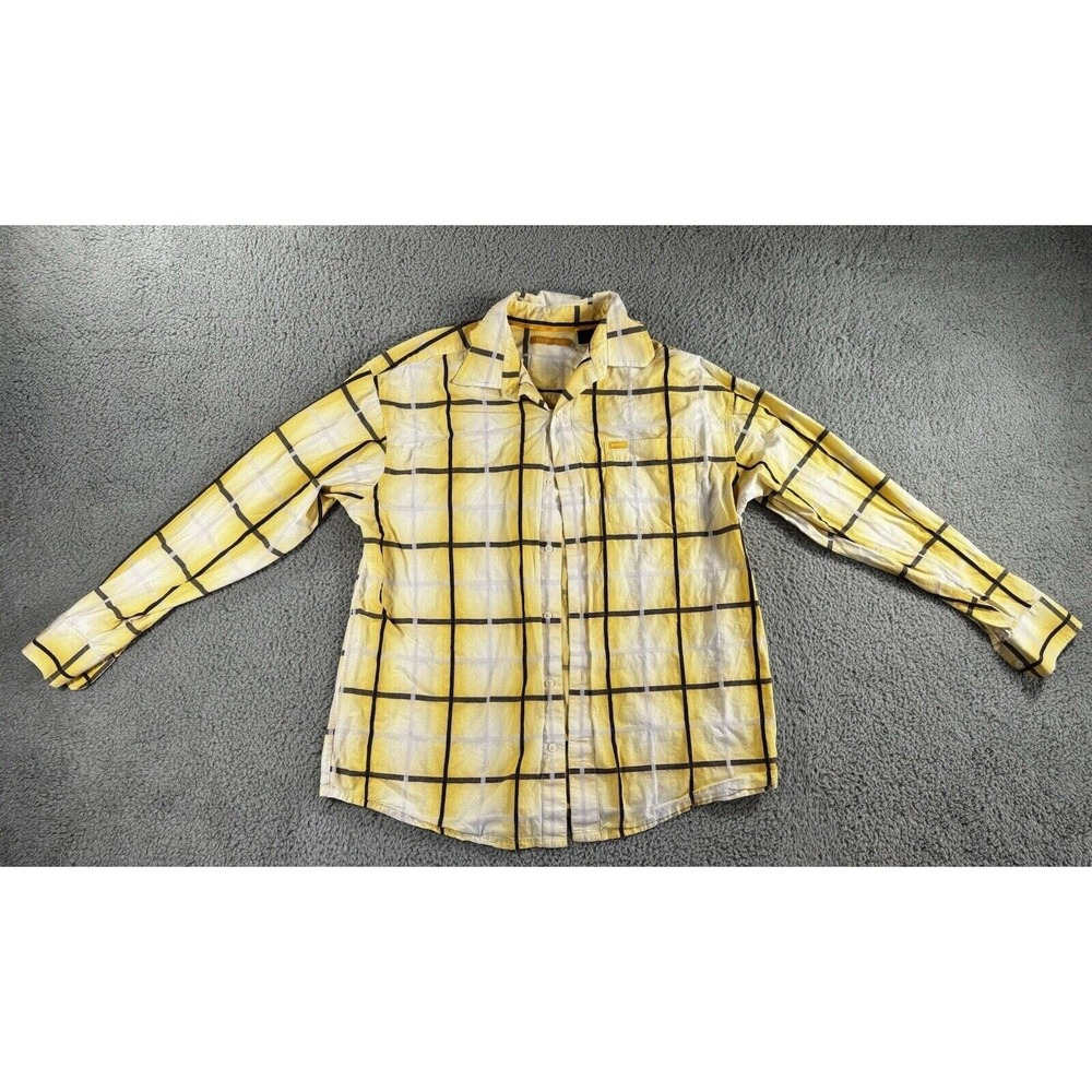 Enyce Shirt Men XL Button Up Yellow Plaid L/S Y2K Streetwear Skater Grunge Vtg - Picture 3 of 11